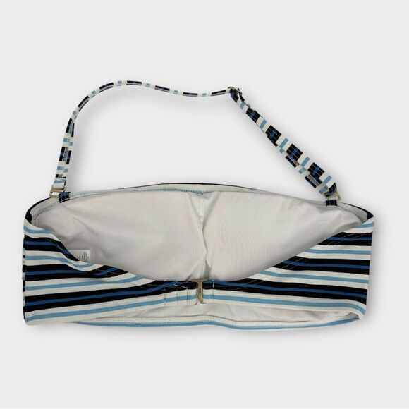 Michael Kors 2-Piece Bikini Set High Waist Bottoms & Bandeau Top in Stripe XS/M - Picture 5 of 10